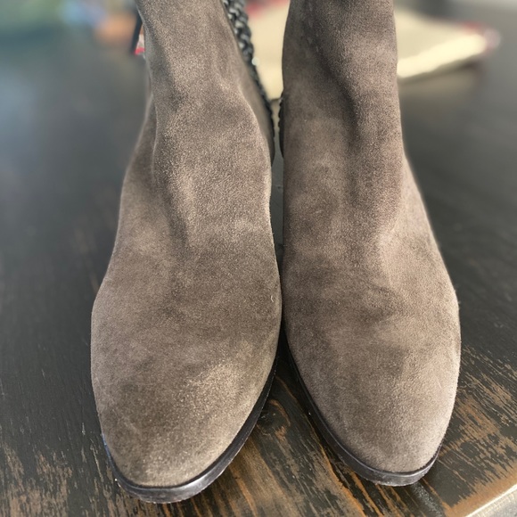GIUSEPPE ZANOTTI Daddy Grey Crystal Suede Booties - Picture 11 of 12